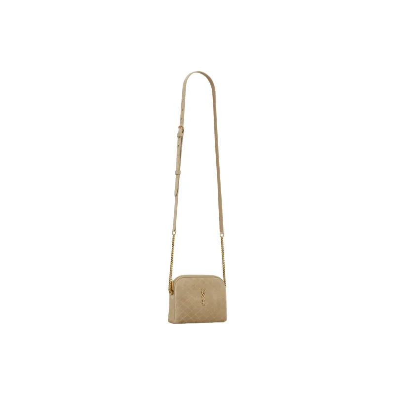 SAINT LAURENT GABY Suede Clutches Shoulder Bag Crossbody Bag Regular Women's Matte Gold-2