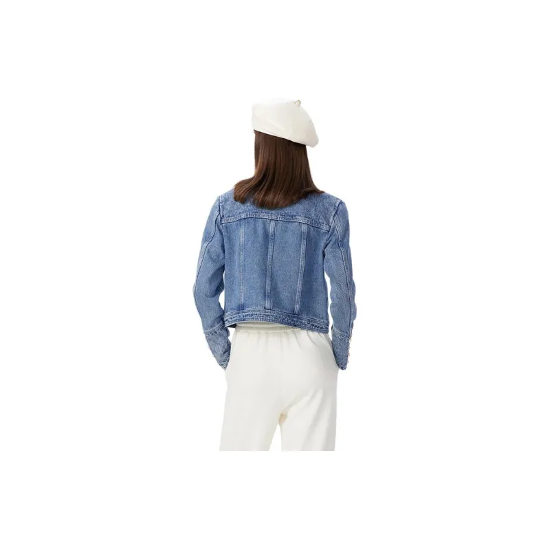 Hopeshow Denim Jacket Women's Light Denim Blue 070-1