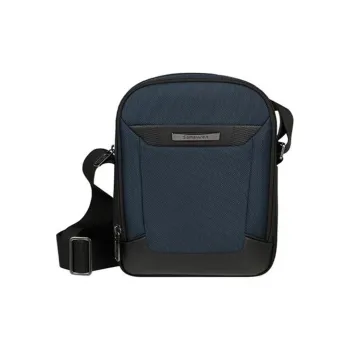 SAMSONITE Ballistic Nylon With Leather Camera Bag Shoulder Bag Crossbody Bag Men's Blue