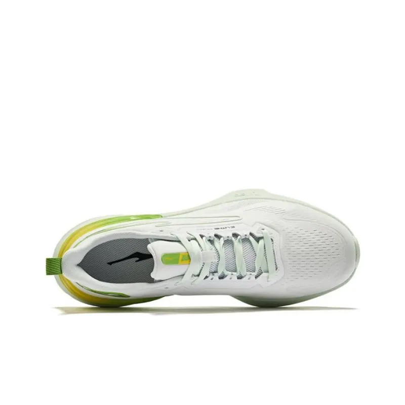 Erke Pegasus 2.0 Shock Absorbing Non Slip Wear Resistant Breathable Balanced Low Top Running Shoes Men's White Green-2