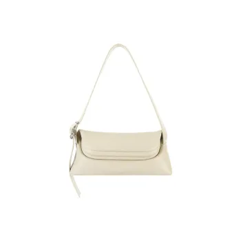 OSOI FOLDER BROT Cow Leather Handbag, Shoulder Bag Regular Women's White