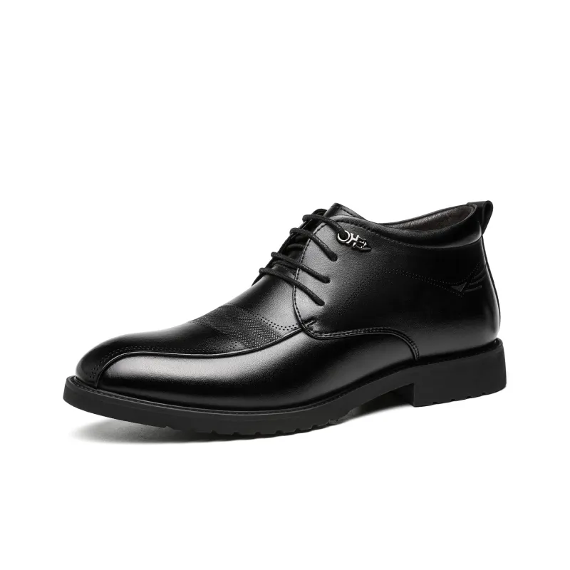 CHINT Dress Shoes Men Low Top Black-1