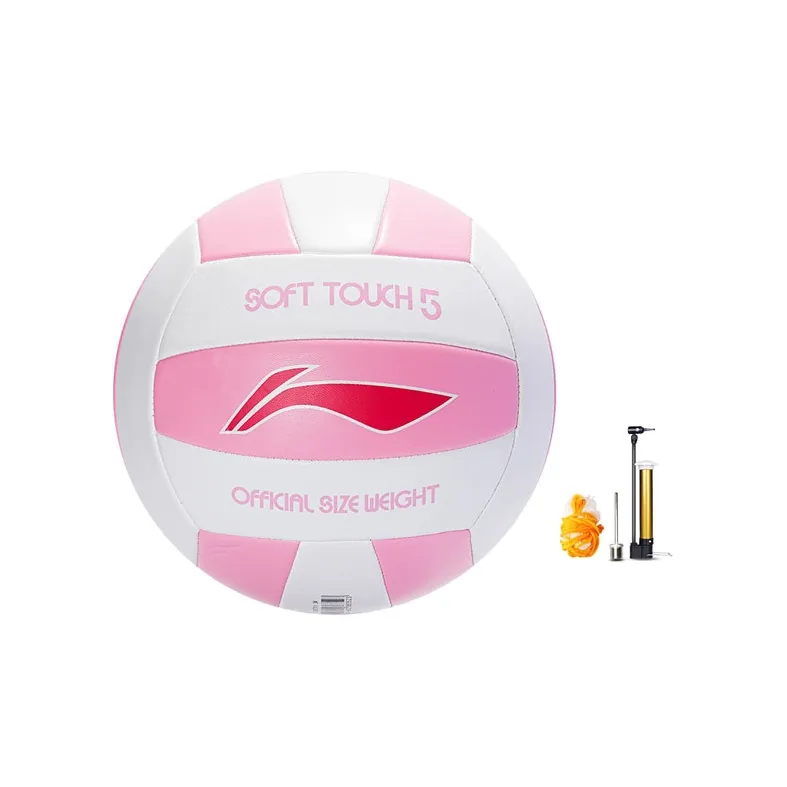 LiNing PVC Size 5 Ball Volleyball Unisex White Pink-1