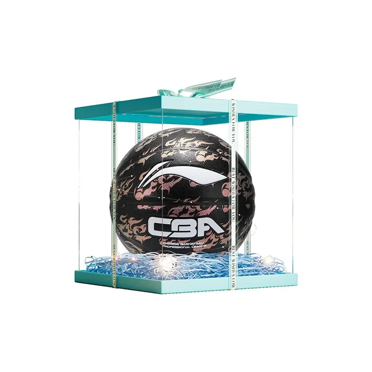 LiNing CBA Collection PU Basketball Black Size 7 Match Unisex-1
