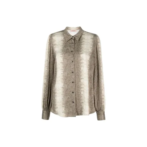 TWINSET Lizard Skin Effect Butotn-up Shirt