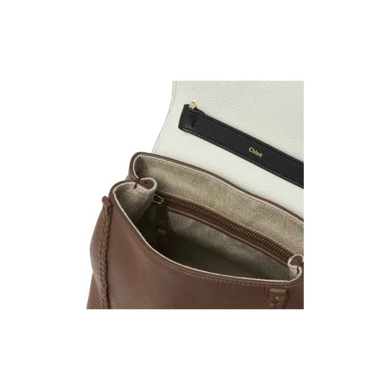 Chloe Penelope Series Soft Grain Calfskin Portable Crossbody Bag, Shoulder Bag Women's Dark Brown-3