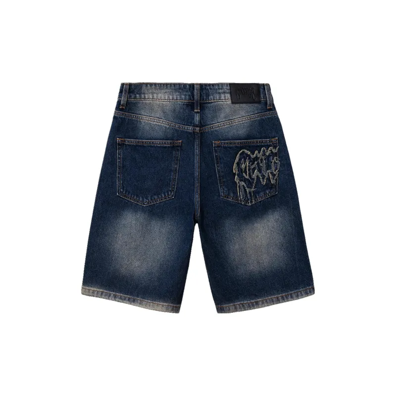 Revenge Denim Shorts Unisex Blue-1