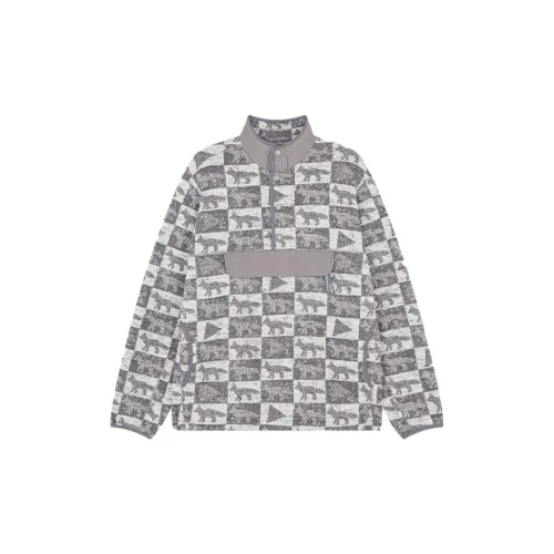 And Wander X Maison Kitsune Sweatshirts Unisex Gray