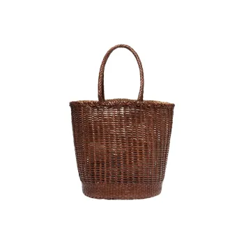 MaxMara Weekend Series Buffalo Leather Bucket Bags Handbags Women's Umber