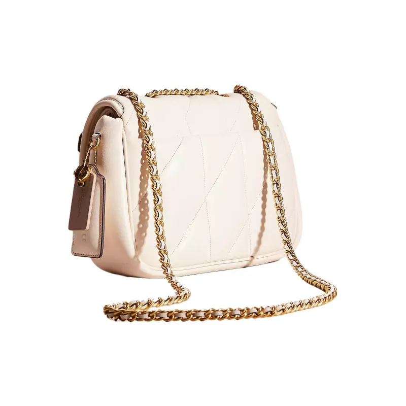 COACH Madison Leather Handbag, Shoulder Bag Women's White-1