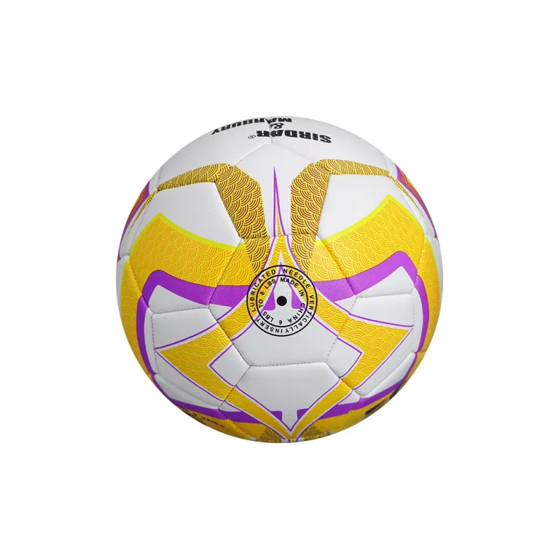 SIRDAR No. 4 No. 5 Soccer PU Machine Stitched Soccer Ball Unisex White Yellow-3