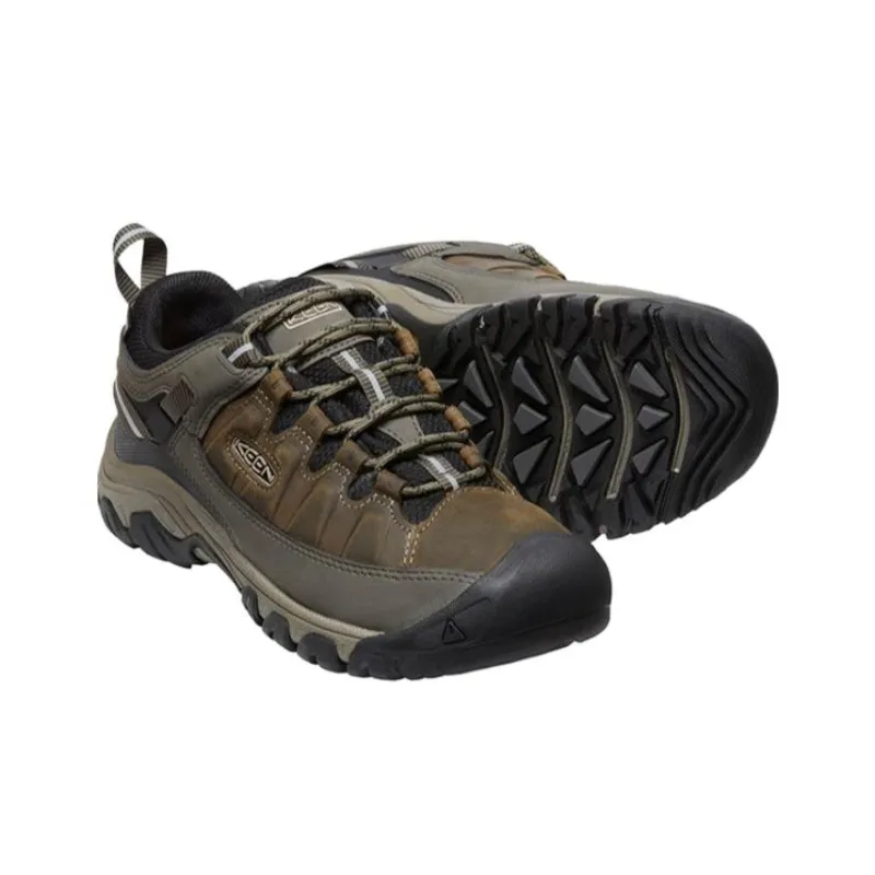 KEEN Targhee 3 Cushioning Low Top Trekking Shoes Men's Brown Black-4