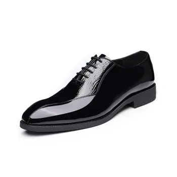LAORENTOU Dress Shoes Men Low Top Black
