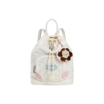 Miffy Fabric Small Backpack Medium Size Women's Ecru/Khaki
