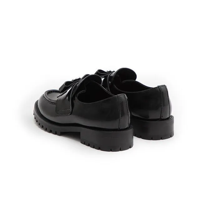 HERLIAN Loafers Low Heel Women's Black-1