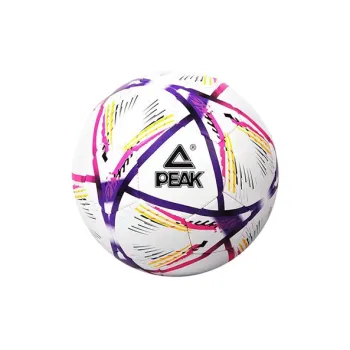 PEAK Size 5 Soccer PVC Machine Stitched Soccer Ball Unisex Purple White