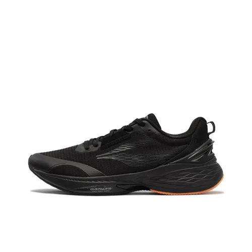 361° Cushioned Slip-Resistant Low-Top Running Shoes Men's Black Orange