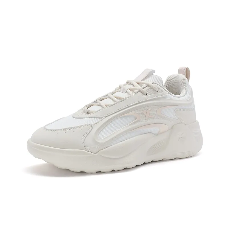 XTEP Star Meteorite TD Durable Breathable Low Top Chunky Sneakers Women's Ecru-1