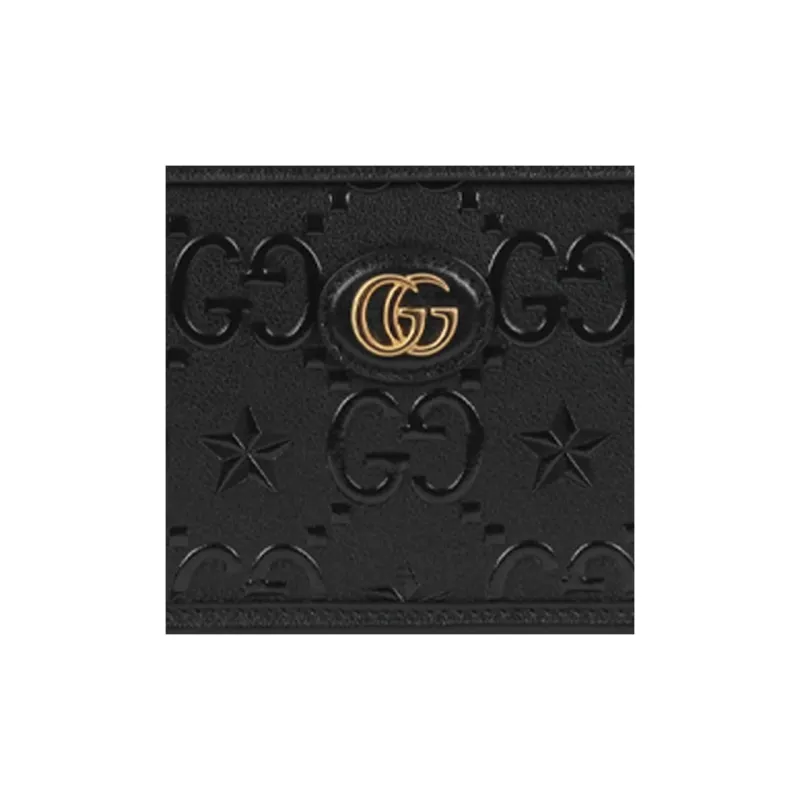 GUCCI Leather Cell Phone Pouch Handbag Shoulder Bag Crossbody Bag Small Size Women's Black-7
