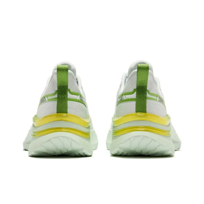 Erke Pegasus 2.0 Shock Absorbing Non Slip Wear Resistant Breathable Balanced Low Top Running Shoes Men's White Green-4
