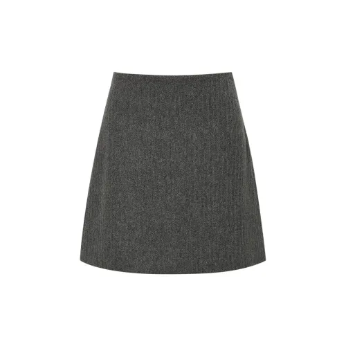 PP LAND Casual Short Skirts Women's Gray Twilight