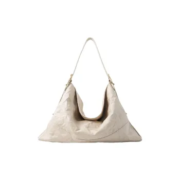 APEDE MOD Cow Leather Zongzi Bag Hobo Bag Biker Bag Handbag Shoulder Bag Crossbody Bag Women's Cream White