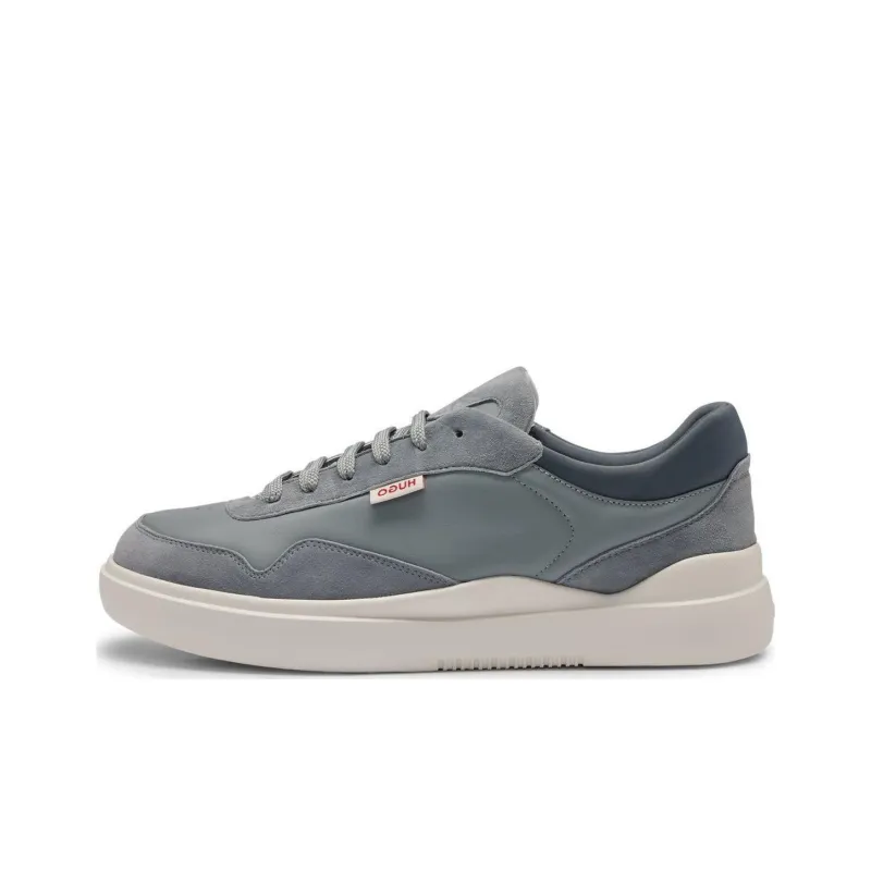 HUGO BOSS Wear-Resistant Low-Top Skateboard Shoes Men's Light Gray-0