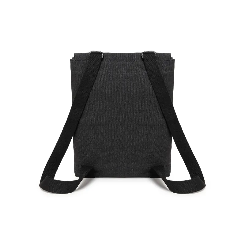 Slazenger Canvas Travel Laptop Bag Backpack Unisex Black/Khaki-2