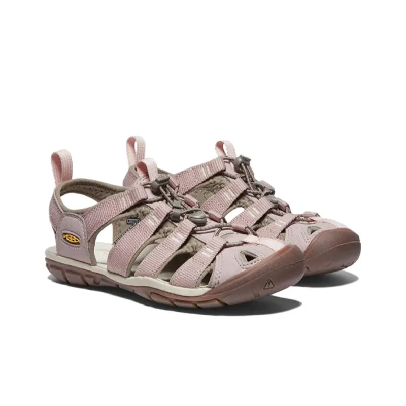 KEEN Clearwater Abrasion Resistant Slip Resistant Beach Sandals Women's Light Gray Light Yellow Umber-1