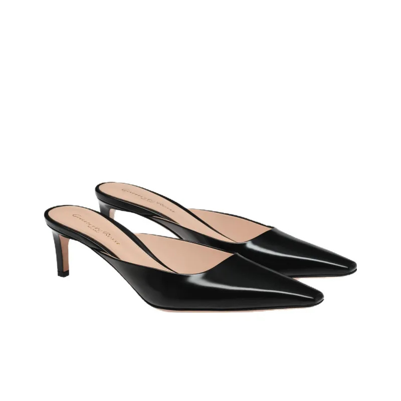GIANVITO ROSSI Lindsay 55mm Leather Mules-2