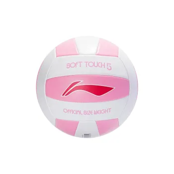 LiNing PVC Size 5 Ball Volleyball Unisex White Pink