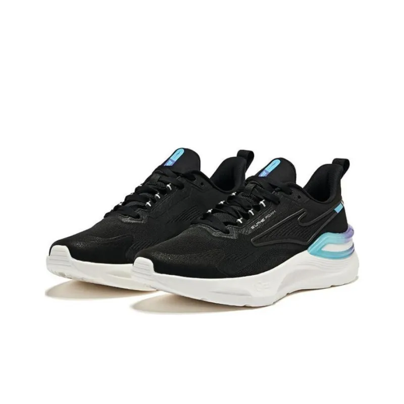 Erke Pegasus 2.0 Cushioned Wear Resistant Breathable Low Top Running Shoes Men's Black-1