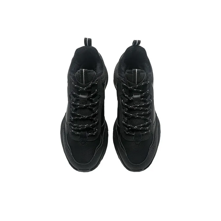 Anta Life Collection Waterproof And Warm Low Top Casual Shoes Men's Black-3