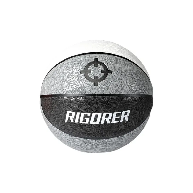 RIGORER PU Basketball Black White Gray Size 7 Training Unisex-5