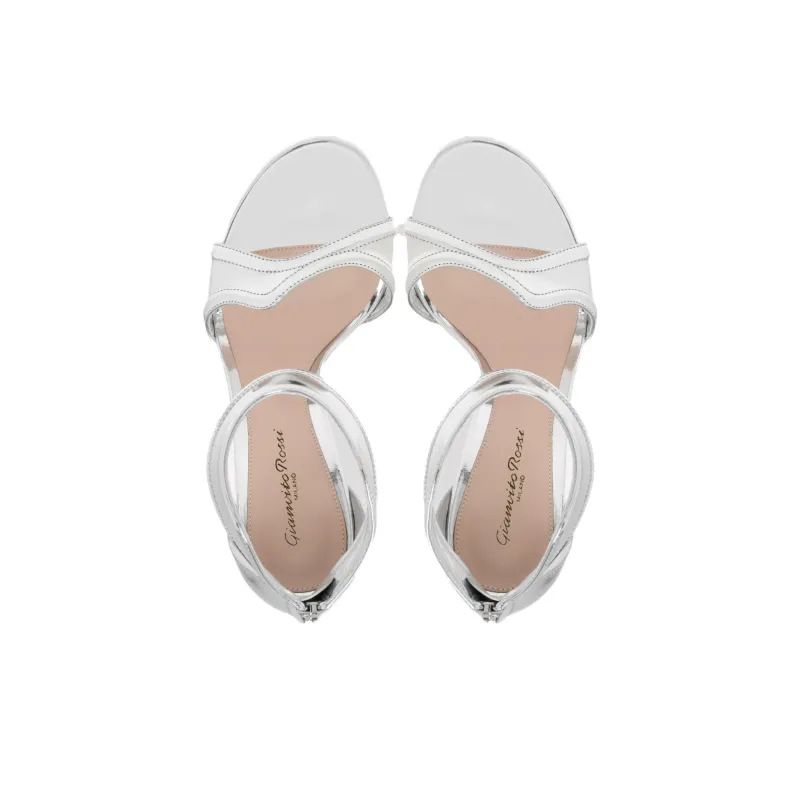 GIANVITO ROSSI Lucrezia 100mm Mirrored-leather Sandals-4