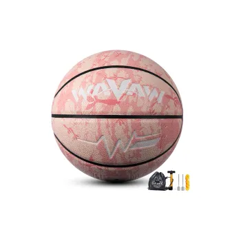 WAVAW PU Basketball Cherry Blossom Pink Size 7 Ball Training Unisex