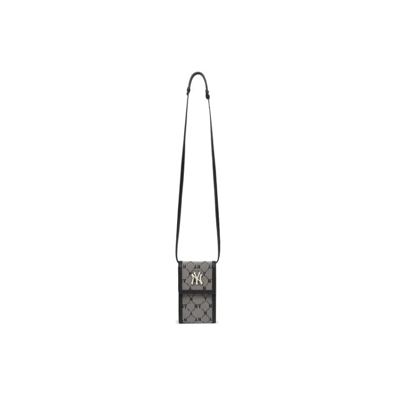 MLB Monogram Collection Polyester Cell Phone Pouch, Shoulder Bag, Crossbody Bag Regular Unisex Gray-4