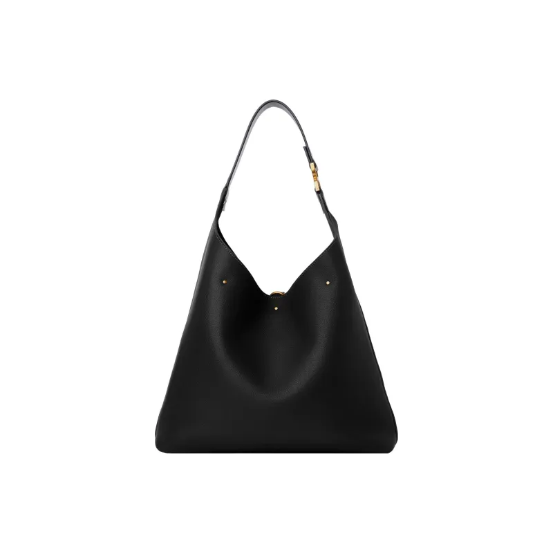 Chloe Marcie Grain Calfskin Hobo Bag, Handbag, Shoulder Bag Women's Black-2