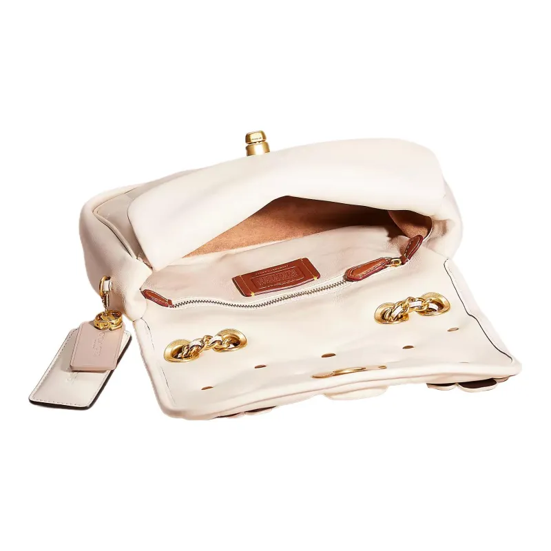 COACH Madison Leather Handbag, Shoulder Bag Women's White-2