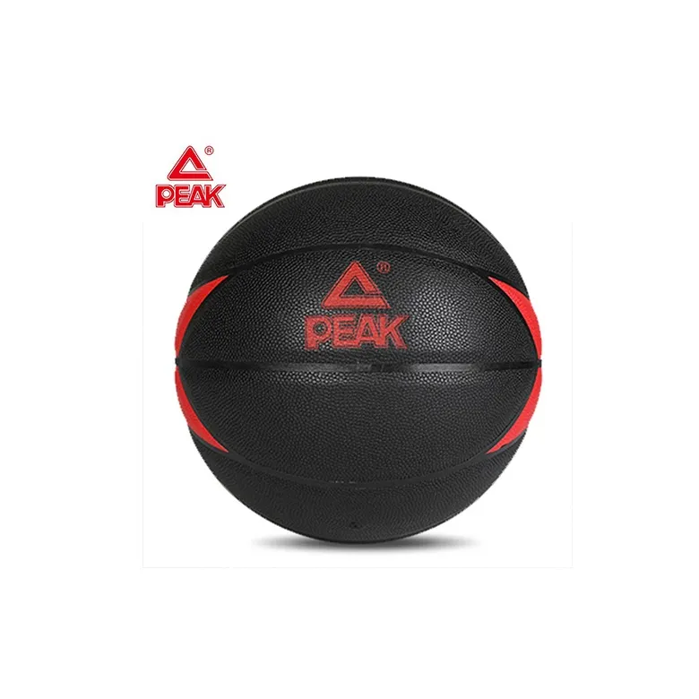PEAK PU Basketball Red Black Size 7 Training Competition Unisex-2