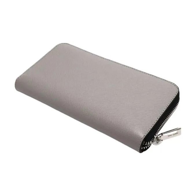Kate Spade Leather Wallet Tubas Women's Rain Cloud Gray-3