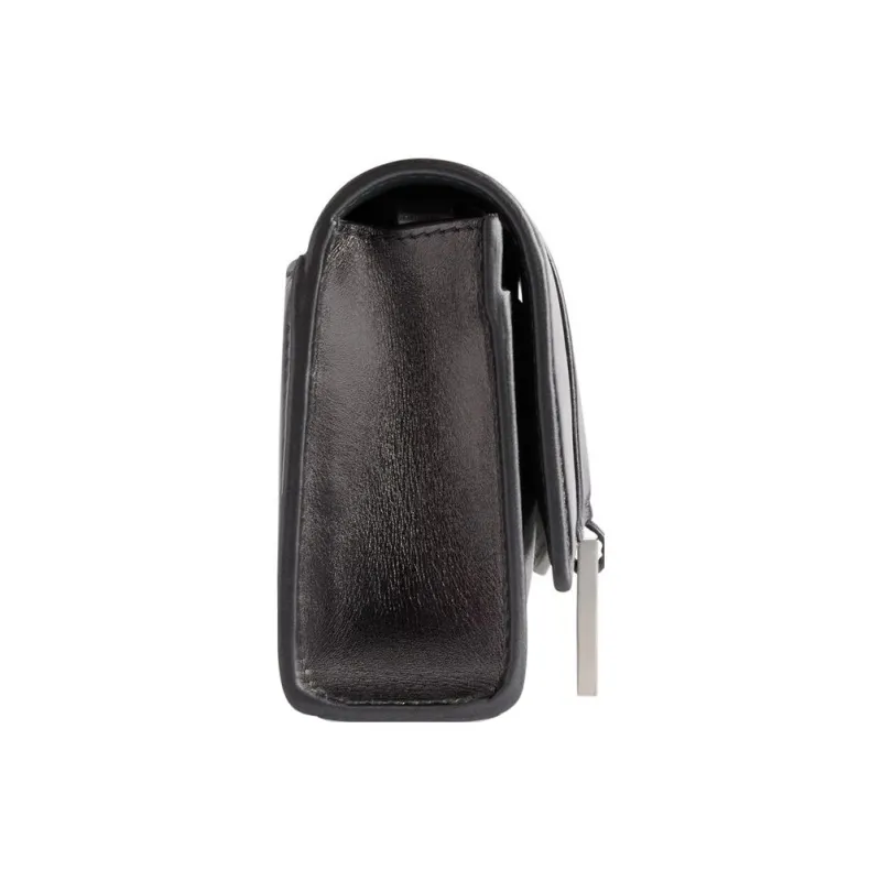 Balenciaga Metallic Smooth Calfskin Shoulder Bag, Crossbody Bag, Wallet Regular Women's Dark Gray-3