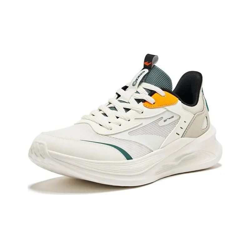Erke Ling Yue 2.0 Breathable And Resilient Low Top Running Shoes Men's Microcrystal White Pumice Gray-1