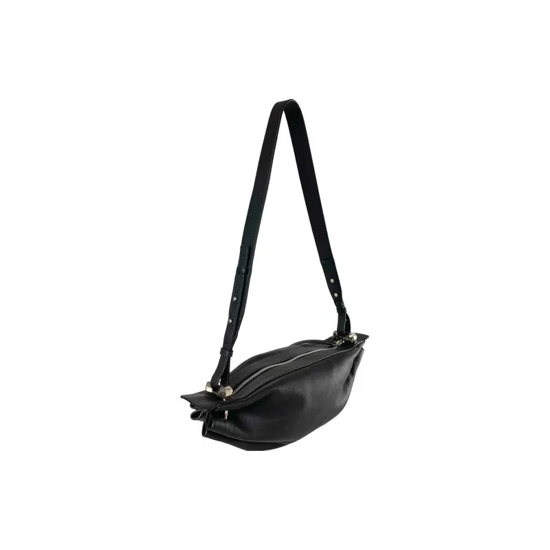 BONASTRE Soft Cowhide Crossbody Bag Regular Unisex Black-1