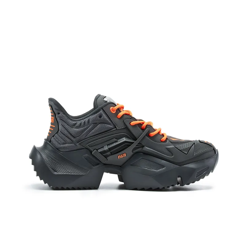 OGR Mecha Classic 2.0 Collection Low-Top Chunky Sneakers Unisex Gray Orange-1