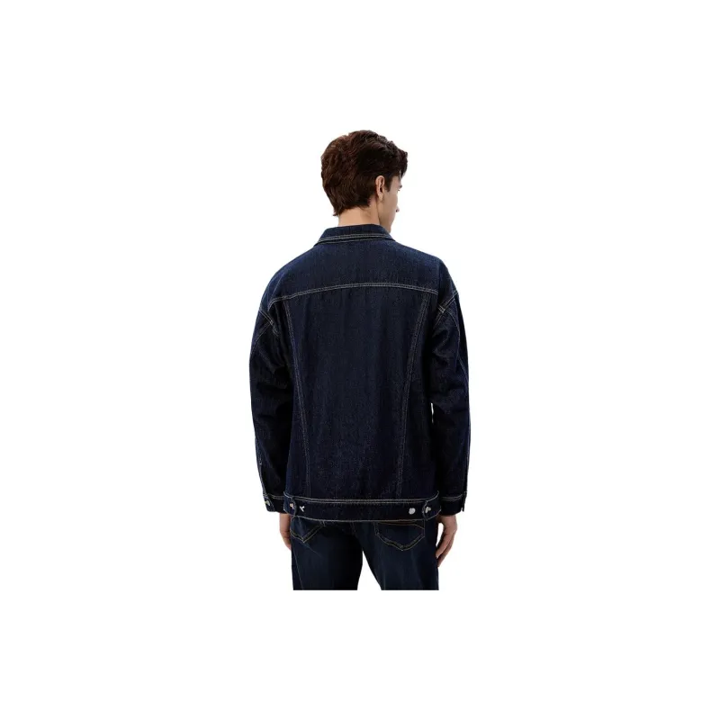 Hush Puppies SS24 Denim Jacket Men's 075 Dark Blue 1-0