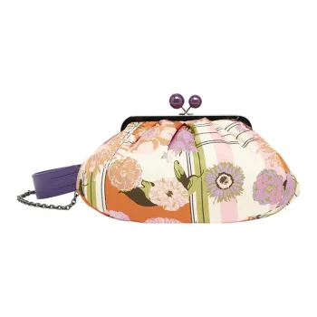 MaxMara Weekend Series Polyester One Shoulder Crossbody Clutches Medium Size Women's Pink