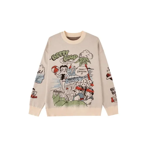 UNIFREE X Betty Boop™ Co-branded Series Knitwear Women's White