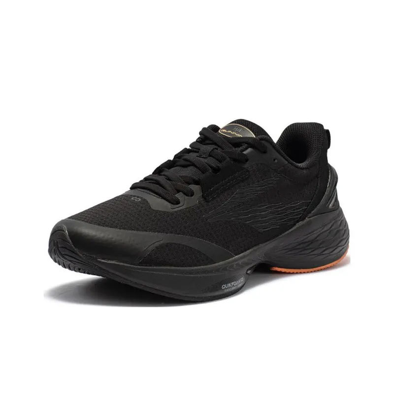 361° Cushioned Slip Resistant Low Top Running Shoes Men's Black Orange-1