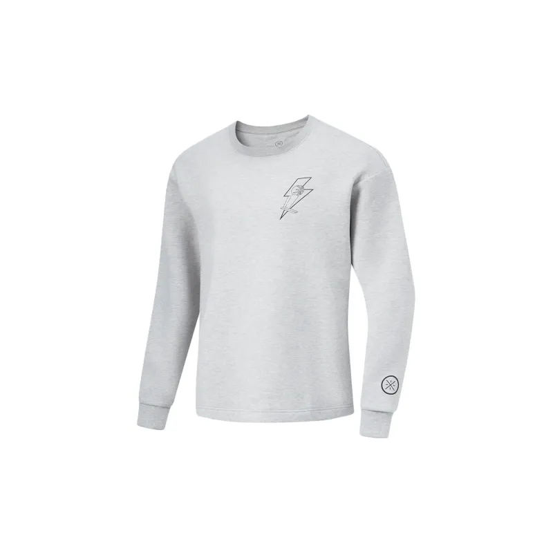 LiNing Wade Collection Sweatshirt Unisex Heather Gray Light Smoke Gray-1